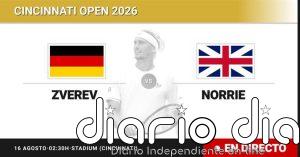 Alexander Zverev - Cameron Norrie, en directo hoy: sigue el partido de Cincinnati Open