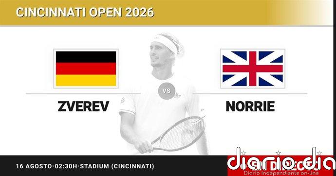 Alexander Zverev - Cameron Norrie, en directo hoy: sigue el partido de Cincinnati Open