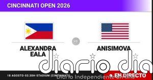 Alexandra Eala - Amanda Anisimova, en directo hoy: sigue el partido de Cincinnati Open