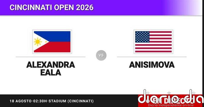 Alexandra Eala - Amanda Anisimova, en directo hoy: sigue el partido de Cincinnati Open