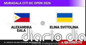 Alexandra Eala - Elina Svitolina, en directo hoy: sigue el partido de Mubadala Citi DC Open