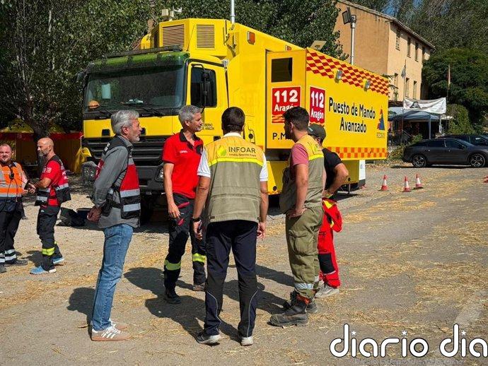 Azcón dice que el incendio de Riglos "está controlado" y apuesta por "multiplicar" los medios contra el fuego en Aragón