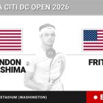 Brandon Nakashima - Taylor Fritz, en directo hoy: sigue el partido de Mubadala Citi DC Open