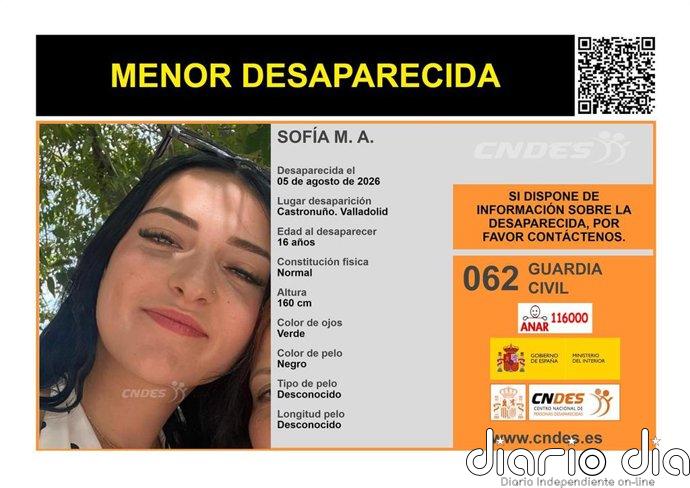 Buscan a una menor de 16 años desaparecida desde el 5 de agosto en Castronuño (Valladolid)
