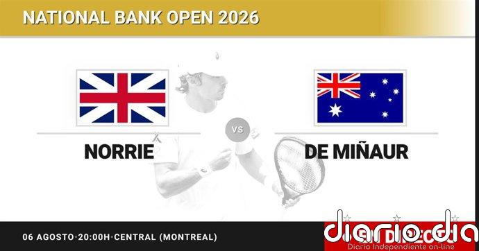 Cameron Norrie - Alex de Minaur, en directo hoy: sigue el partido de National Bank Open