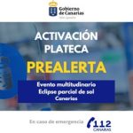 Canarias activa la prealerta del PLATECA por evento multitudinario ante el eclipse de sol hoy
