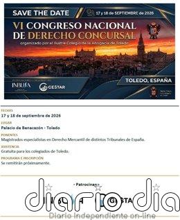 Cerca de un centenar de profesionales del derecho mercantil se darán cita en Toledo en IV Congreso de Derecho Concursal