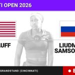 Coco Gauff - Liudmila Samsonova, en directo hoy: sigue el partido de Cincinnati Open