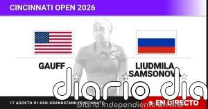 Coco Gauff - Liudmila Samsonova, en directo hoy: sigue el partido de Cincinnati Open
