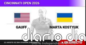 Coco Gauff - Marta Kostyuk, en directo hoy: sigue el partido de Cincinnati Open