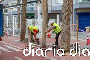 Concluye la renovación de 28 soportes deteriorados del alumbrado del Paseo Marítimo de Almería
