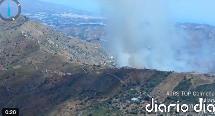 Controlado el incendio forestal declarado este domingo en un paraje de El Borge (Málaga)