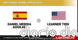 Daniel Merida Aguilar - Learner Tien, en directo hoy: sigue el partido de National Bank Open