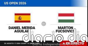 Daniel Merida Aguilar - Marton Fucsovics, en directo hoy: sigue el partido de US Open ATP
