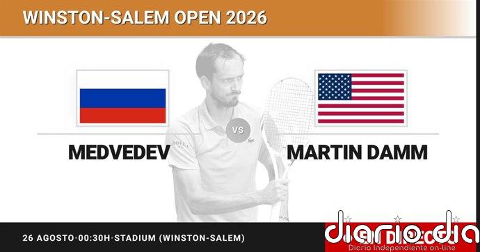 Daniil Medvedev - Martin Damm, en directo hoy: sigue el partido de Winston-Salem Open