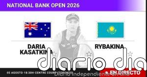 Daria Kasatkina - Elena Rybakina, en directo hoy: sigue el partido de National Bank Open