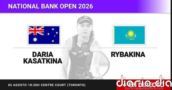 Daria Kasatkina - Elena Rybakina, en directo hoy: sigue el partido de National Bank Open