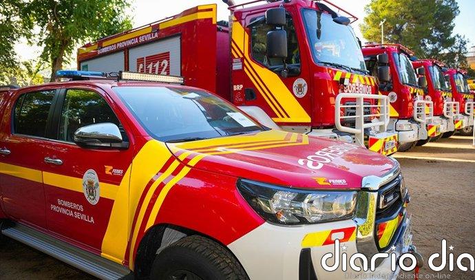 Declarado un incendio en el Parque Olivar del Zaudín de Tomares (Sevilla)