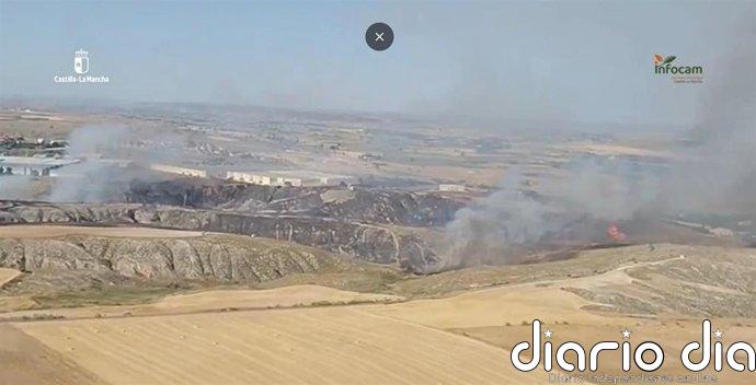 Declarado un incendio en Seseña que alcanza el Nivel 1 por afección de humo a una carretera y un polígono
