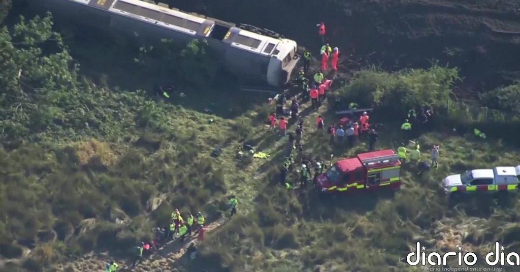 Descarrila un tren de pasajeros en el sureste de Inglaterra