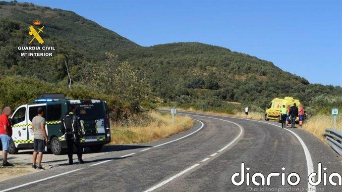 Detenido un conductor por provocar el accidente en el murió un motorista en Villamiel y huir del lugar