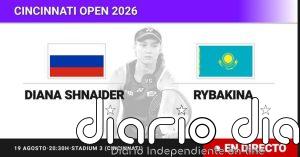 Diana Shnaider - Elena Rybakina, en directo hoy: sigue el partido de Cincinnati Open