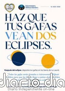 Eclipse 2026 en La Rioja: Recicla tus gafas y gana un vino en la Calle Laurel