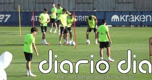 El Atleti se entrena antes de viajar a Corea del Sur