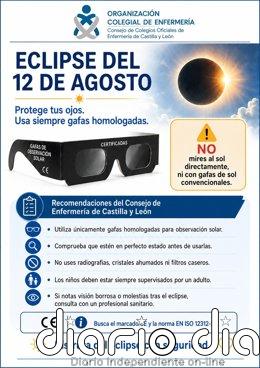 El Consejo de Enfermería de CyL pide extremar la protección ocular durante el eclipse del 12 de agosto
