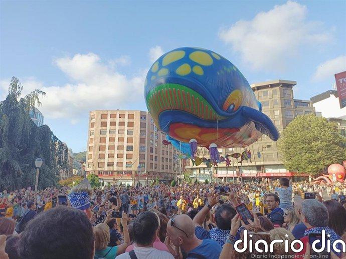 El desfile de la Ballena de Bilbao provocará cortes progresivos de circulación en Gran Vía y adyacentes este domingo