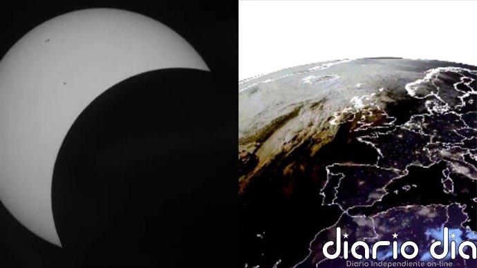 El eclipse permitió observar una protuberancia al lado izquierdo del Sol, según el IGN