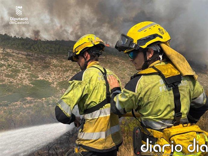 El fuego de Segorbe afecta a 633 hectáreas de superficie en un perímetro de 15 kilómetros