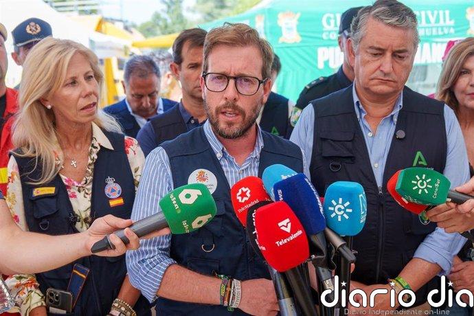El Gobierno anuncia la reapertura de las carreteras cerradas por el incendio de Niebla (Huelva)