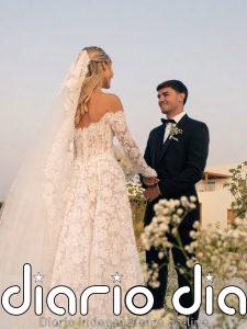 El impresionante vestido de novia de Luz Méndez en su boda con Brahim Díaz, jugador del Real Madrid