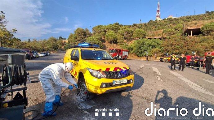 El incendio de Collserola (Barcelona) se encuentra dentro de la zona de alto riesgo por la PPA