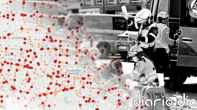 El mapa de los accidentes de tráfico en Madrid por distritos: Carabanchel lidera y Barajas cierra el ranking