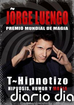 El prestigioso ilusionista Jorge Luengo presentará su espectáculo 'T-Hipnotizo' el 26 de septiembre en Jaén