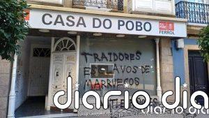 El PSOE denuncia pintadas en su sede de Ferrol que vincula con "mensajes de odio promovidos por la extrema derecha"