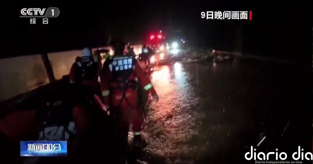 El tifón Dolphin provoca lluvias torrenciales y más de 1 millón y medio de evacuados en el este de China