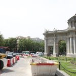 El tramo en obras entre Cibeles y la Puerta de Alcalá recupera este lunes un carril por sentido