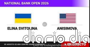 Elina Svitolina - Amanda Anisimova, en directo hoy: sigue el partido de National Bank Open