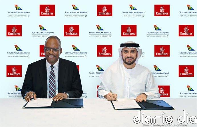 Emirates y South African Airways amplían su acuerdo de código compartido