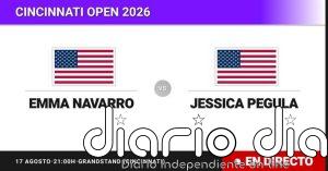 Emma Navarro - Jessica Pegula, en directo hoy: sigue el partido de Cincinnati Open