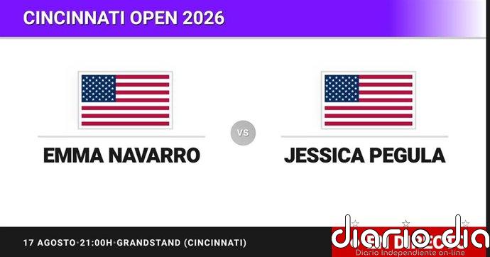 Emma Navarro - Jessica Pegula, en directo hoy: sigue el partido de Cincinnati Open