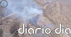 Estabilizado el incendio de Santa Fe de Mondújar (Almería) que ha provocado un corte de tráfico ferroviario