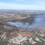 Estabilizado el incendio forestal en Costa Esuri (Huelva)