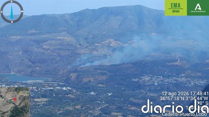 Extinguido el incendio que ha afectado a un paraje en el Valle de Lecrín (Granada)