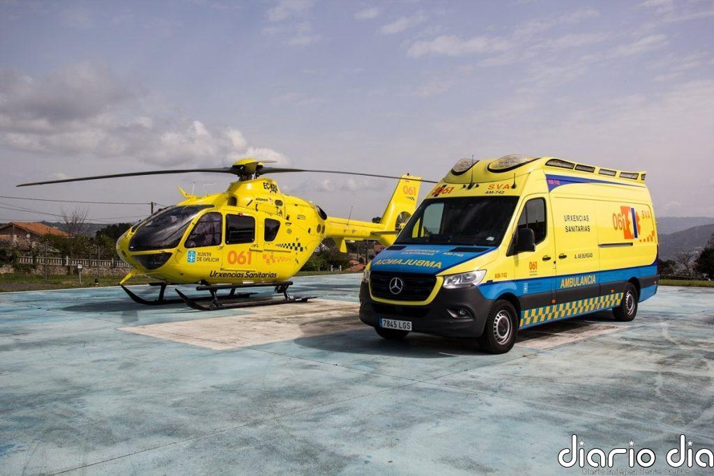Fallece una persona y ocho resultan heridas tras un accidente entre tres vehículos en O Corgo (Lugo)
