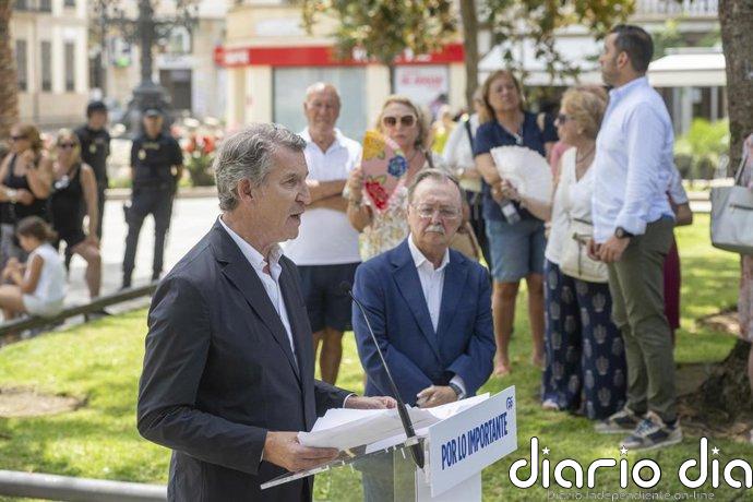Feijóo niega que exista "la normalidad de la que habla el Gobierno" en Ceuta: "Basta con pisar la calle para comprobar"