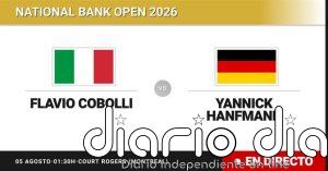 Flavio Cobolli - Yannick Hanfmann, en directo hoy: sigue el partido de National Bank Open